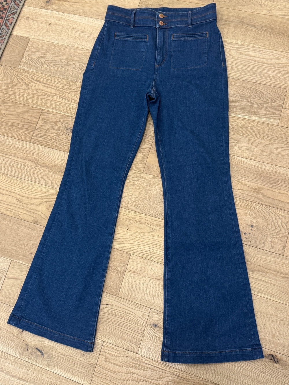 NWOT loft Dark Blue Flared Jeans - Slim Flare High Waist